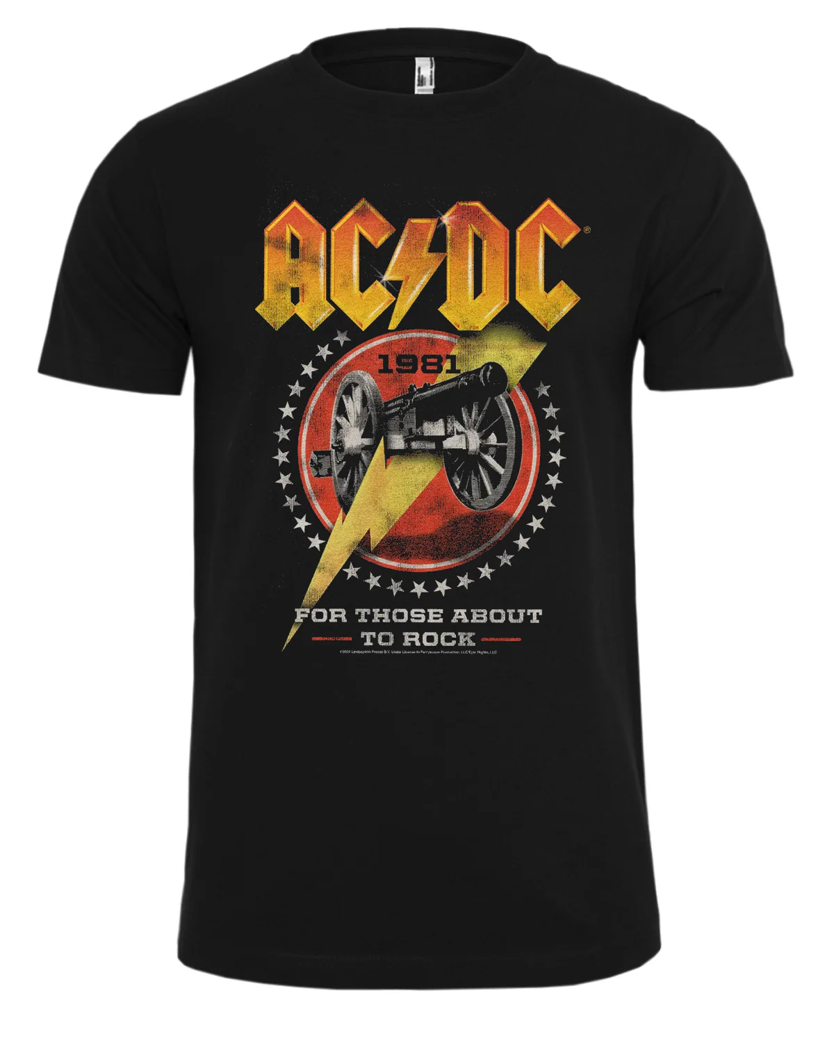 AC/DC - 1981 for those who about to rock t-paita - Musta