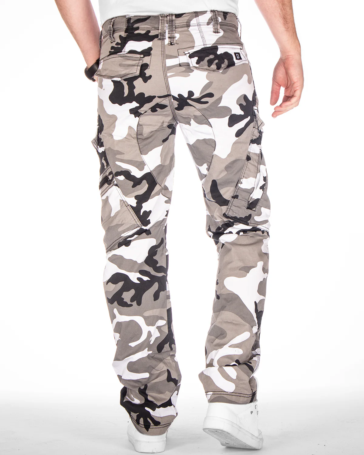 Adven reisitaskuhousut - Valkoinen Camo - Image 3