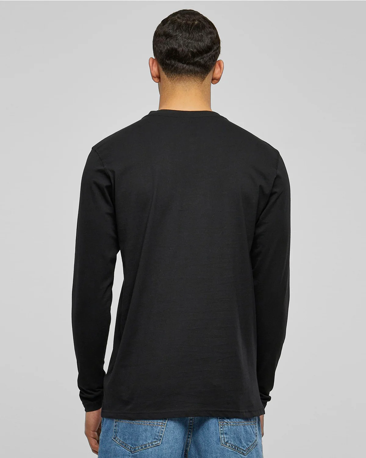 Basic Henley L/S pitkähihainen - Musta - Image 3