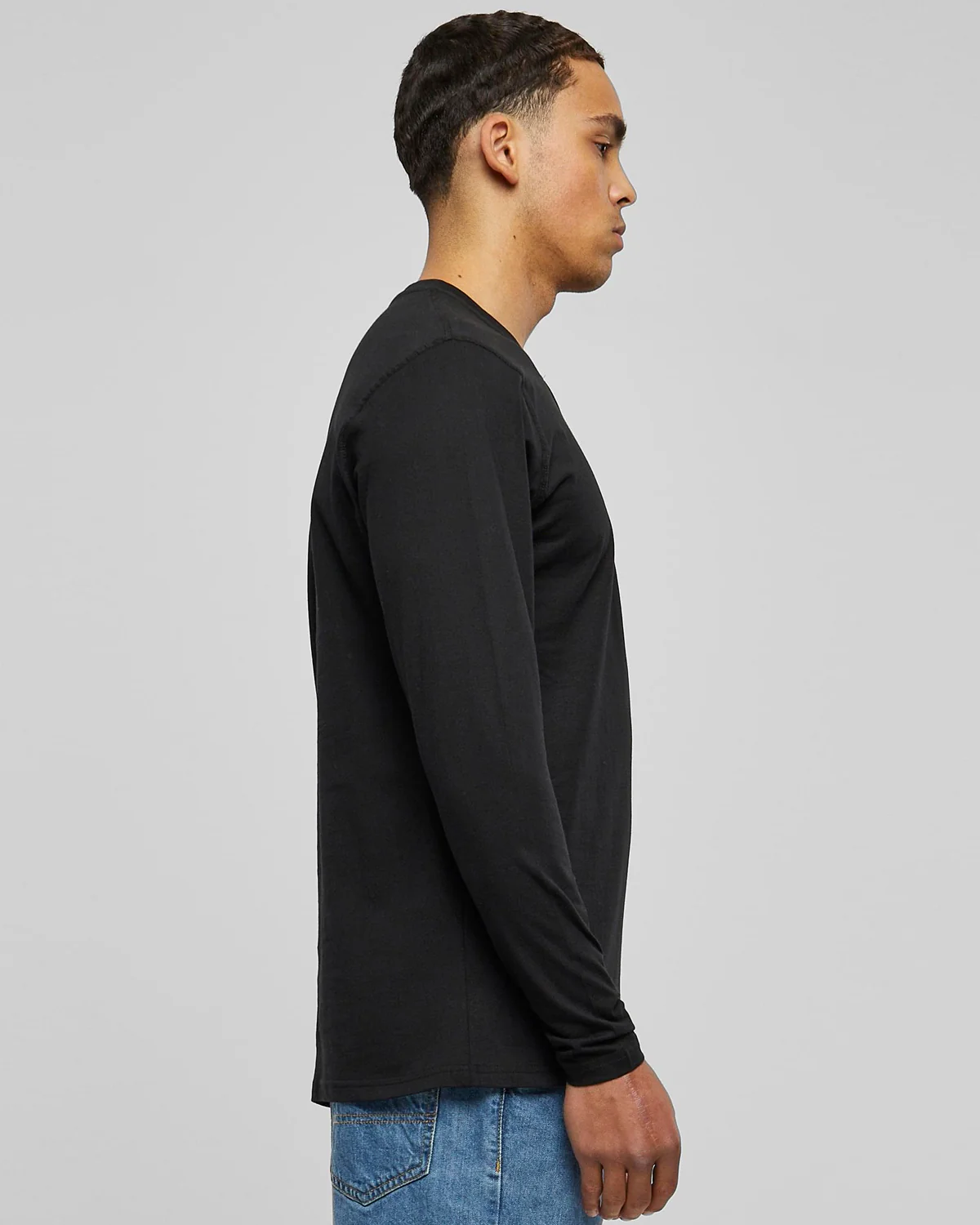 Basic Henley L/S pitkähihainen - Musta - Image 4