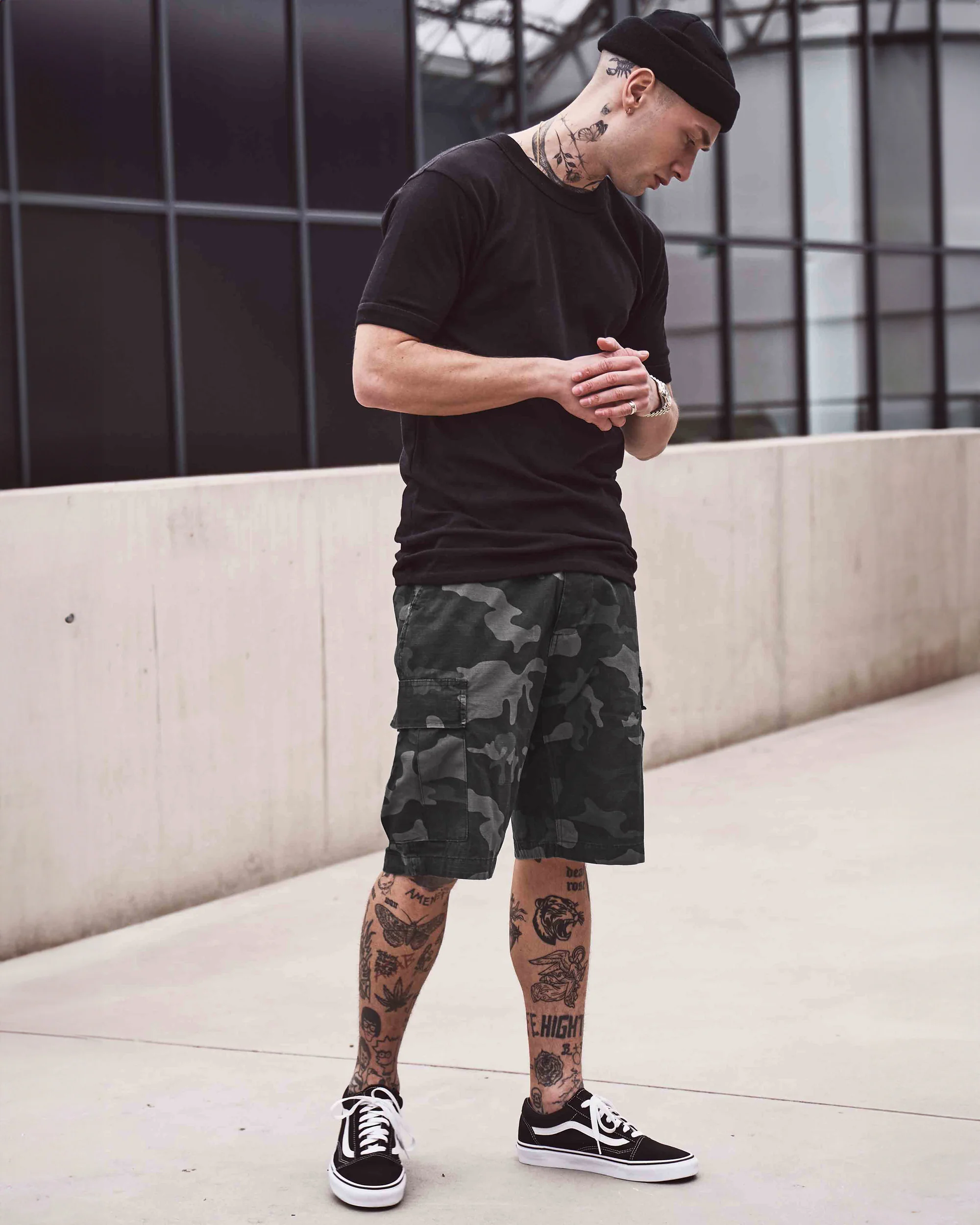 BDU Ripstop reisitaskushortsit - Harmaa camo