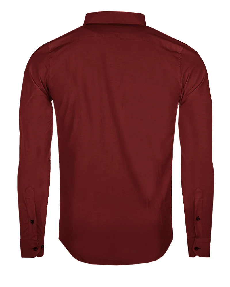 Beales kauluspaita - Burgundi/Musta - Image 2