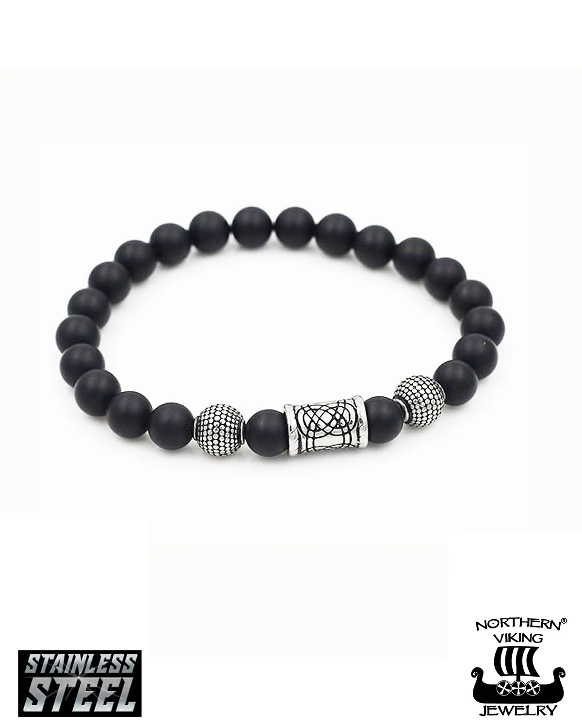 Blackstone Knotwork rannekoru - Musta