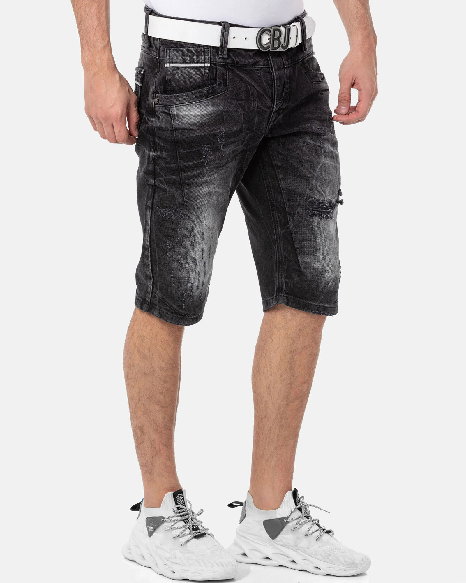 CK288 Bruce farkkushortsit - Mustat
