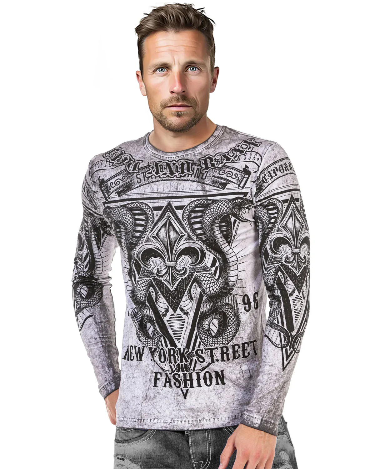 CL449 Fashion pitkähihainen - Harmaa