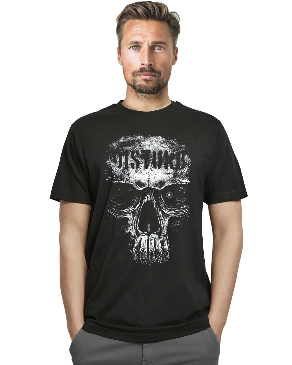 Disturb skull t-paita - Musta - Image 2