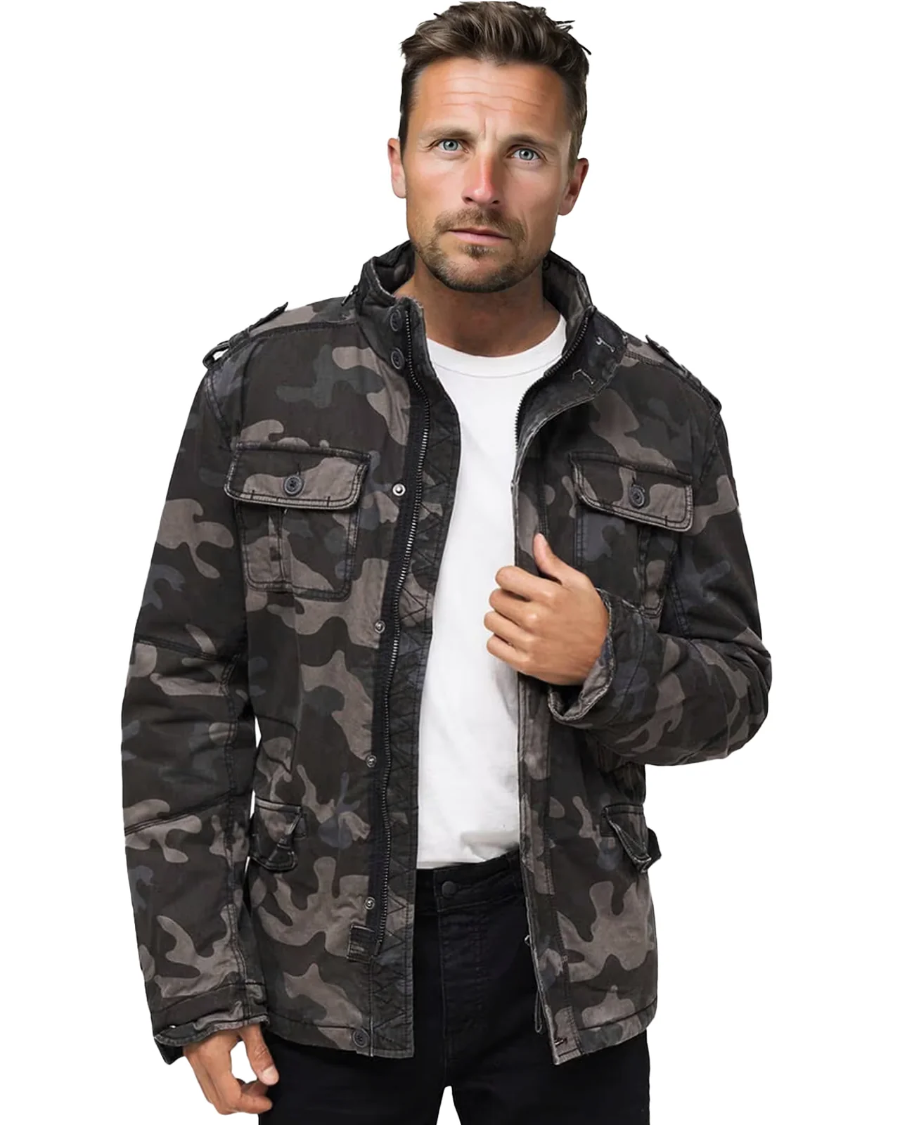 Draven välikausitakki - Tumma Camo