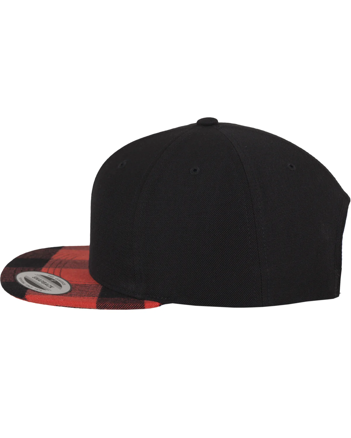 Flanelli snapback - Musta/Punainen - Image 2