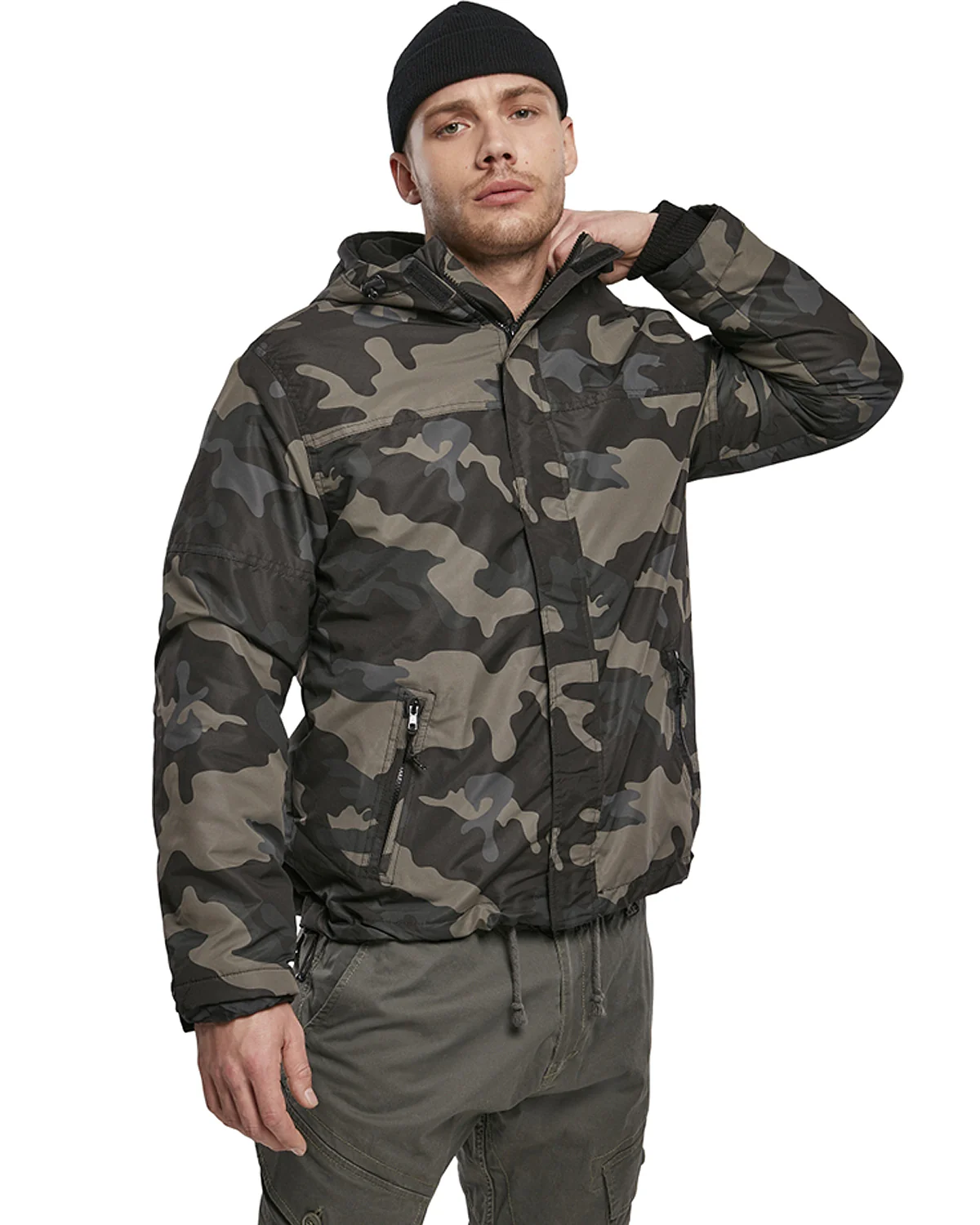 Frontzip tuulitakki - Tumma Camo - Image 4