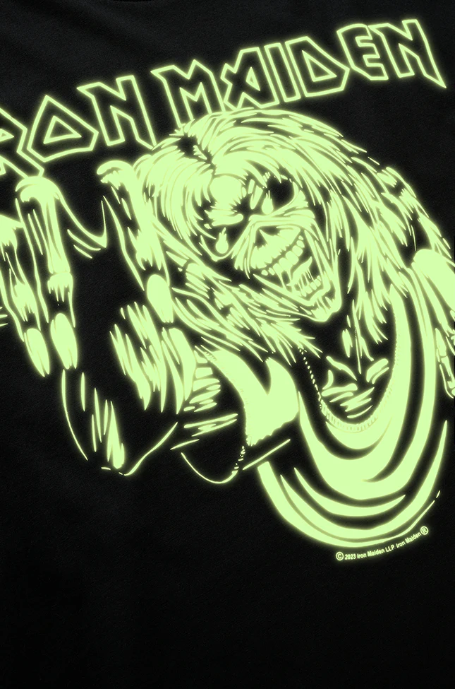 Iron Maiden Eddy Glow t-paita - Musta - Image 4