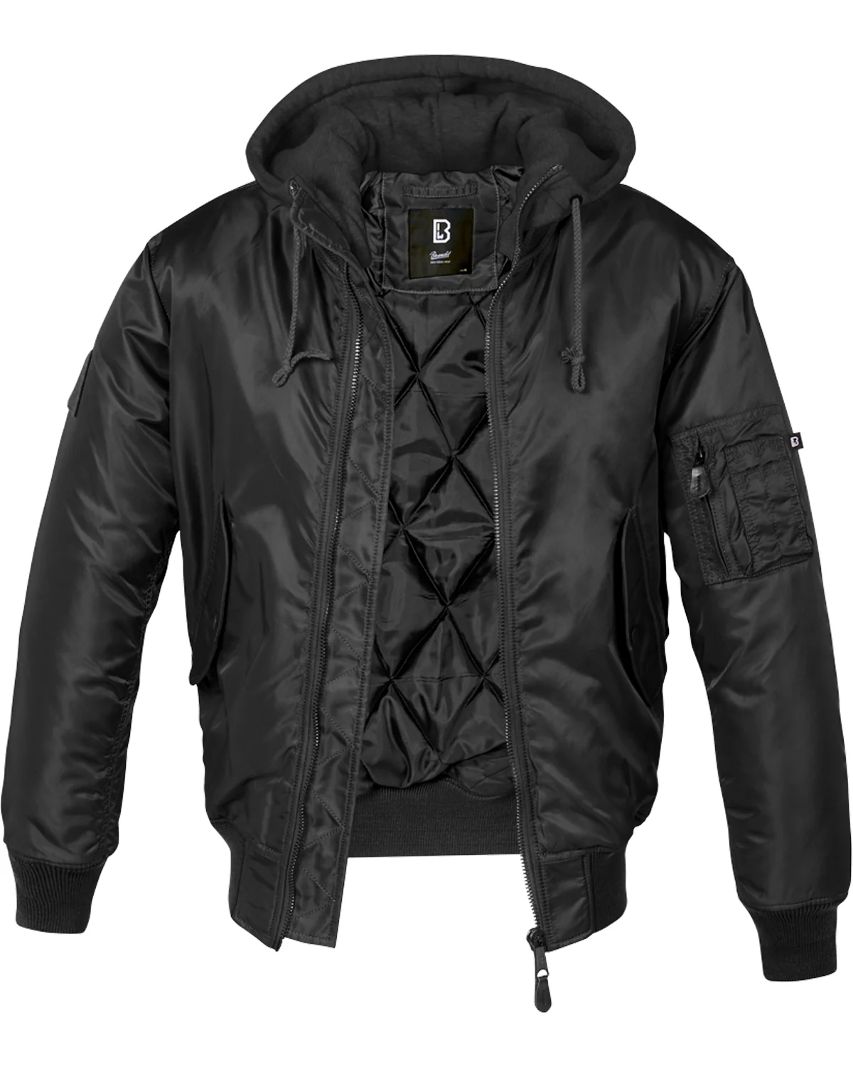 MA1 hooded bombertakki - Musta