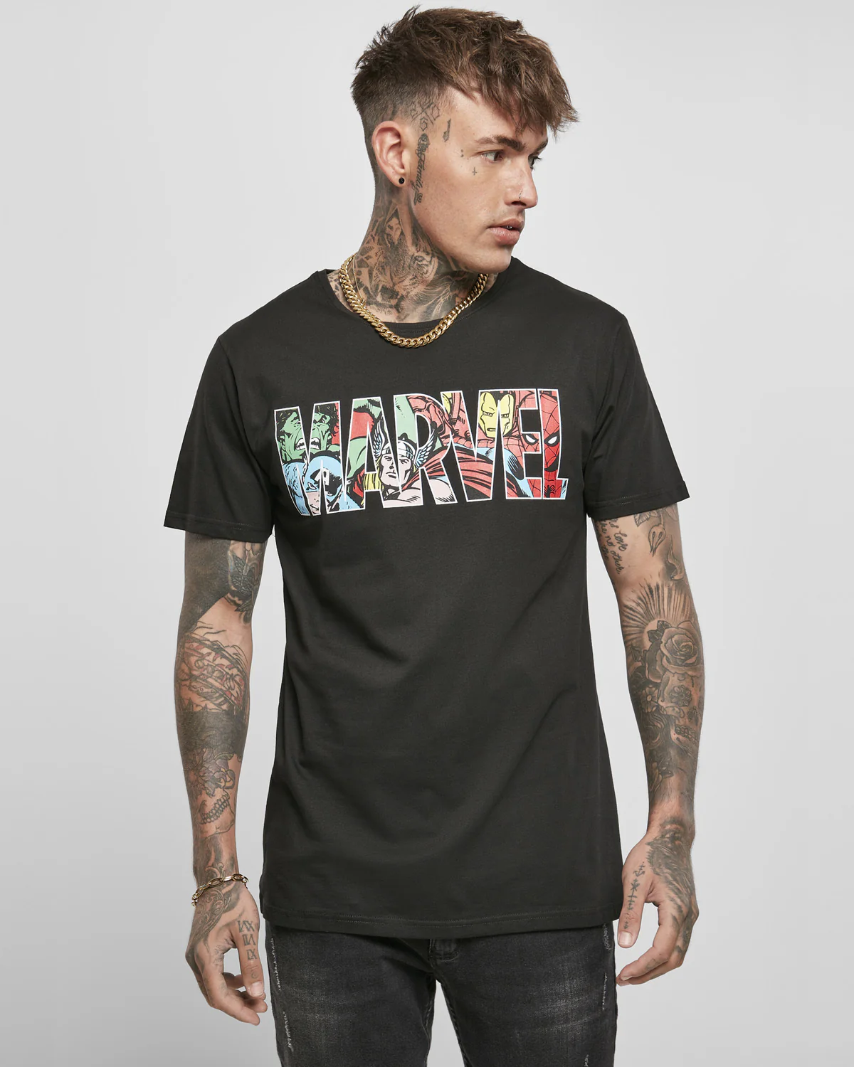 Marvel logo t-paita - Musta
