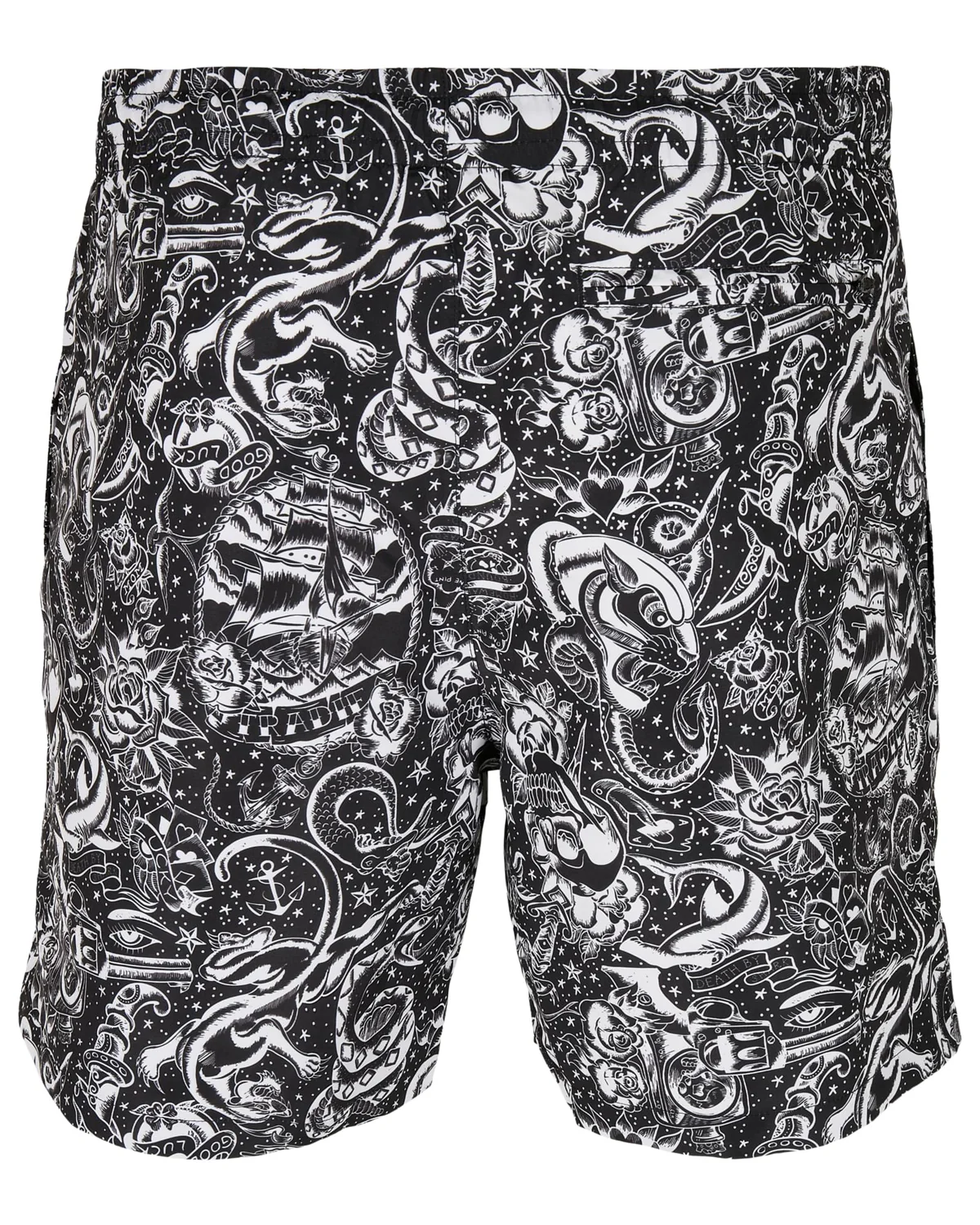 Pattern Tattoo uimashortsit - Musta/Valkoinen - Image 3