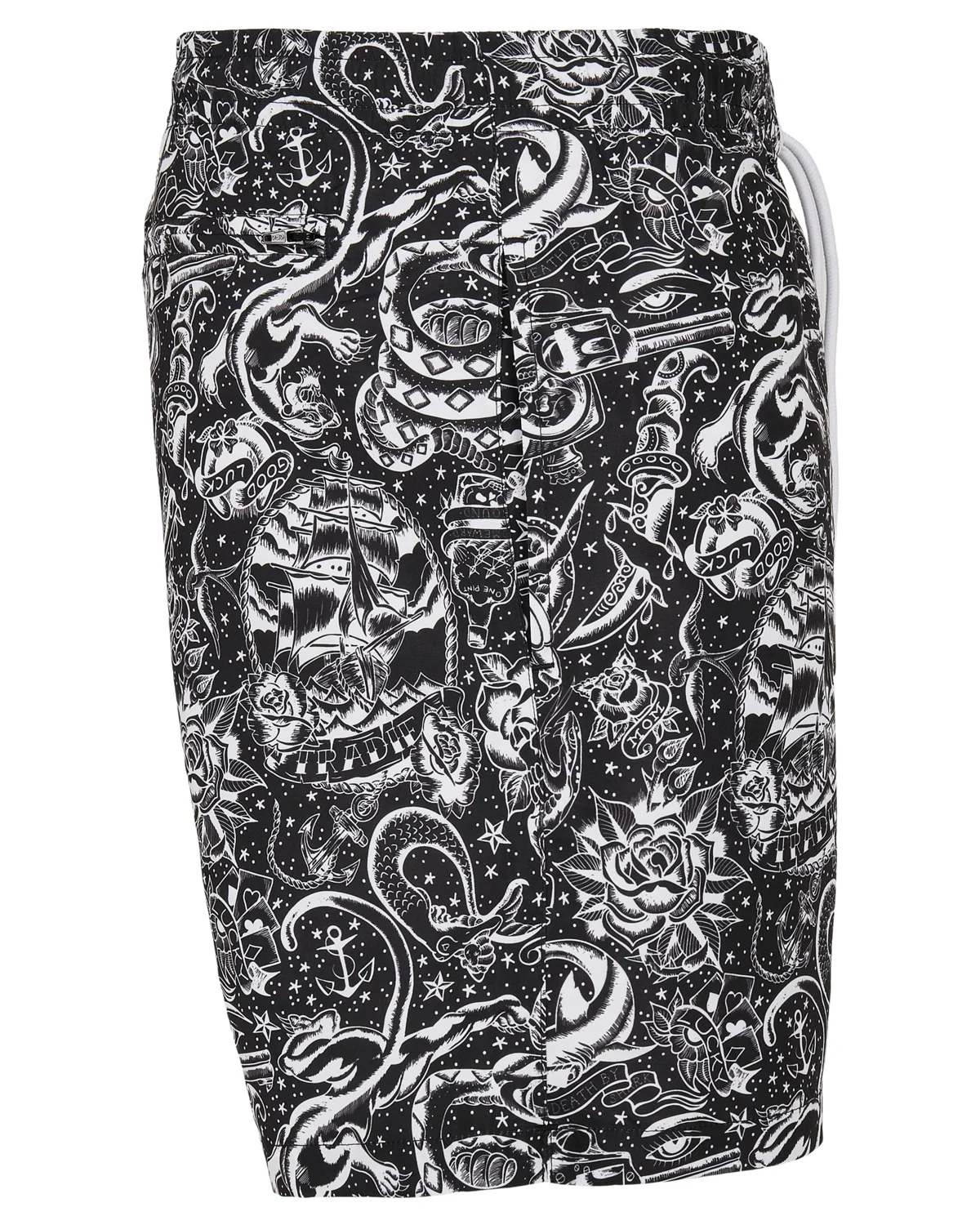Pattern Tattoo uimashortsit - Musta/Valkoinen - Image 4