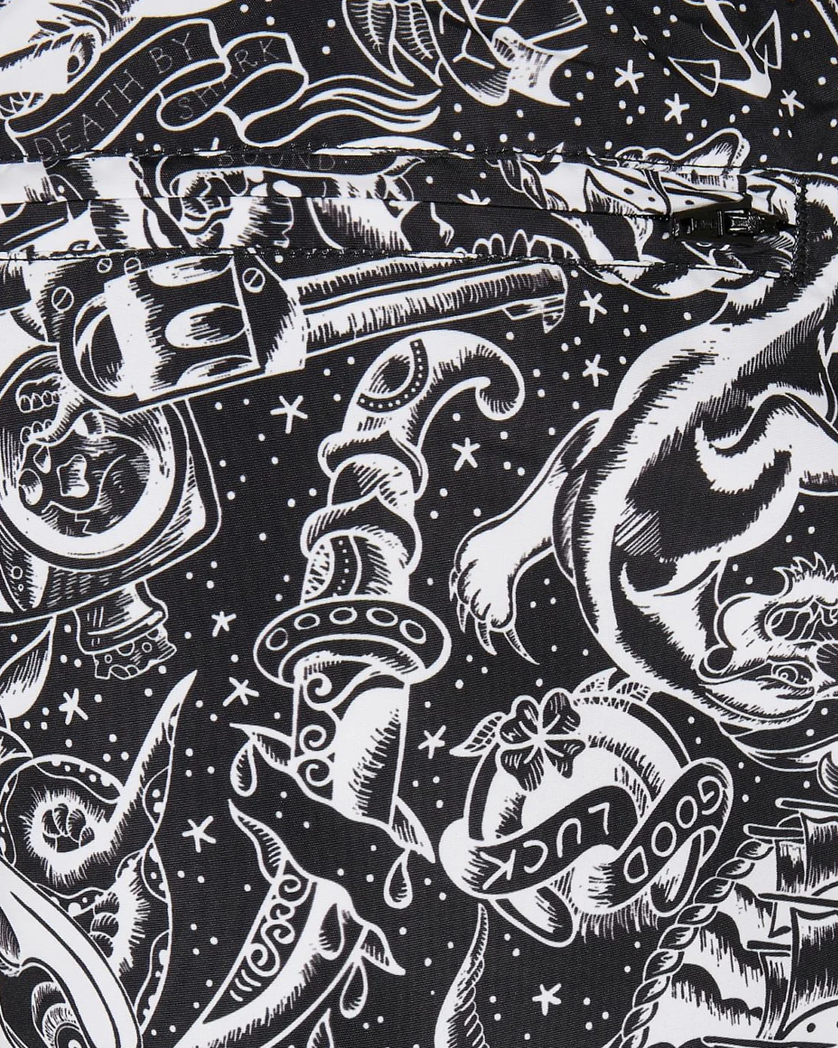 Pattern Tattoo uimashortsit - Musta/Valkoinen - Image 5
