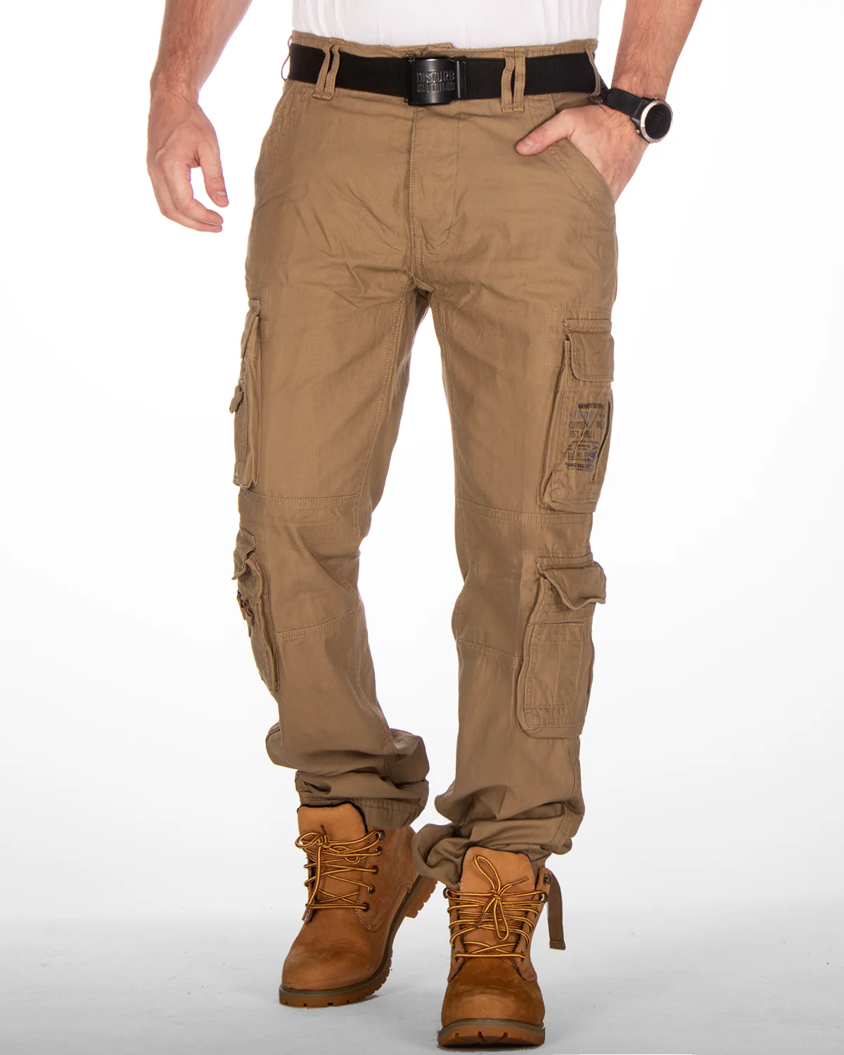 Pure slim reisitaskuhousut - Beige