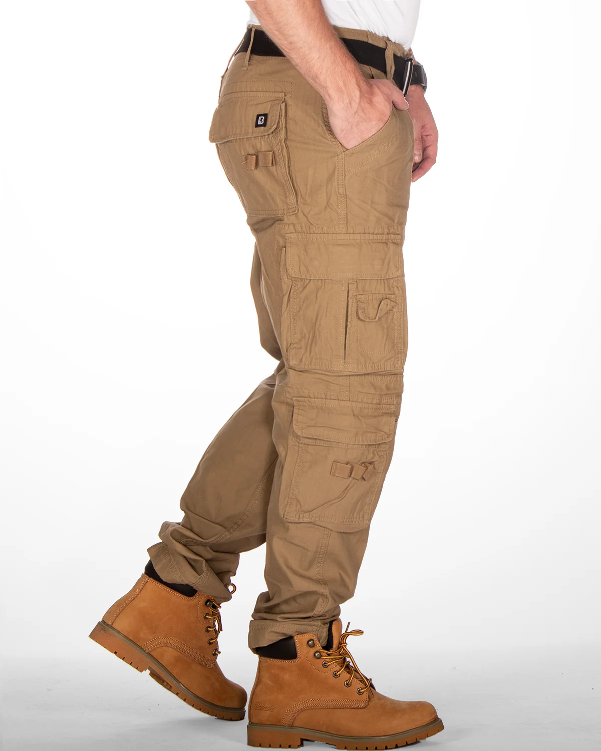 Pure slim reisitaskuhousut - Beige - Image 2