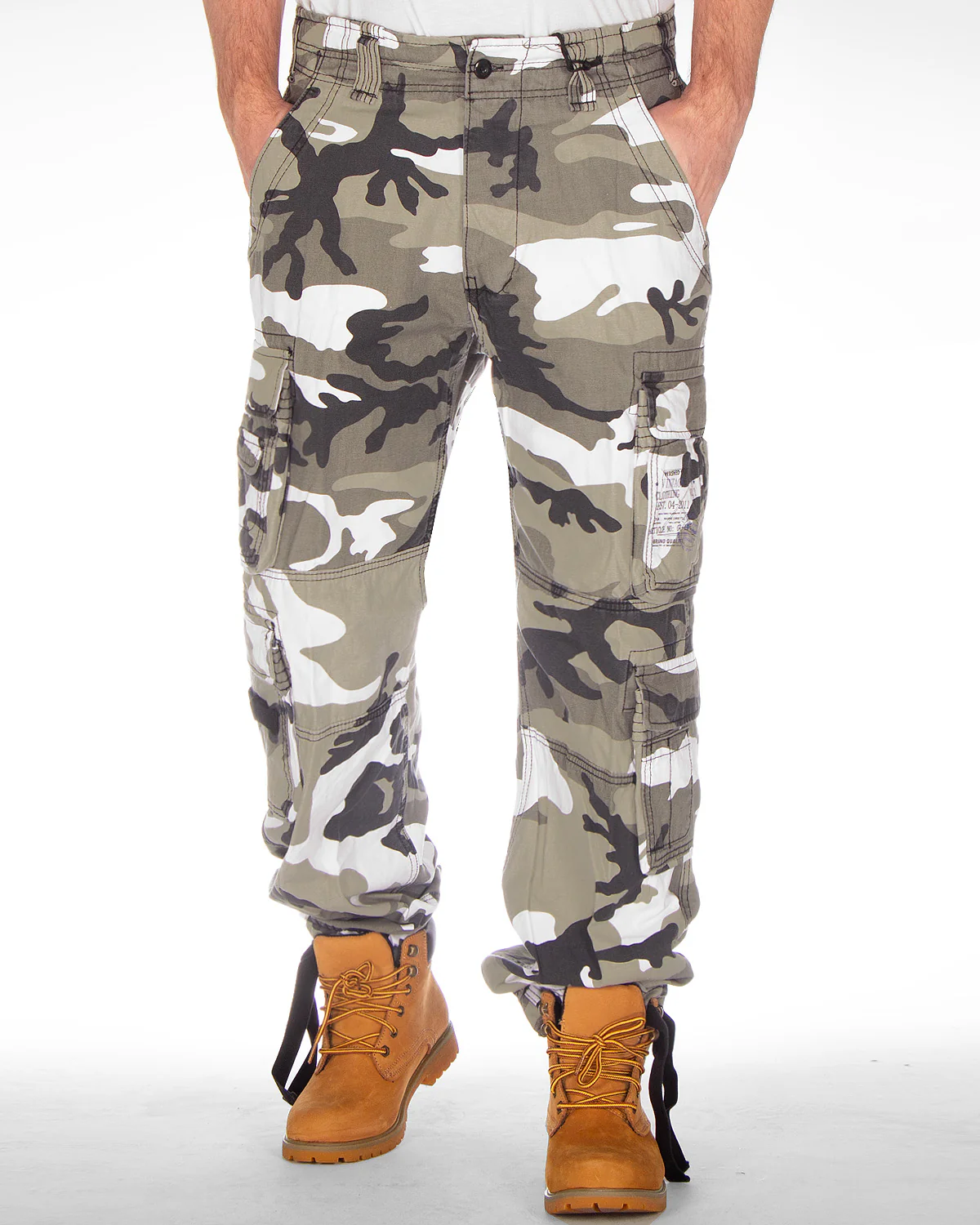 Pure vintage reisitaskuhousut - Valkoinen Camo