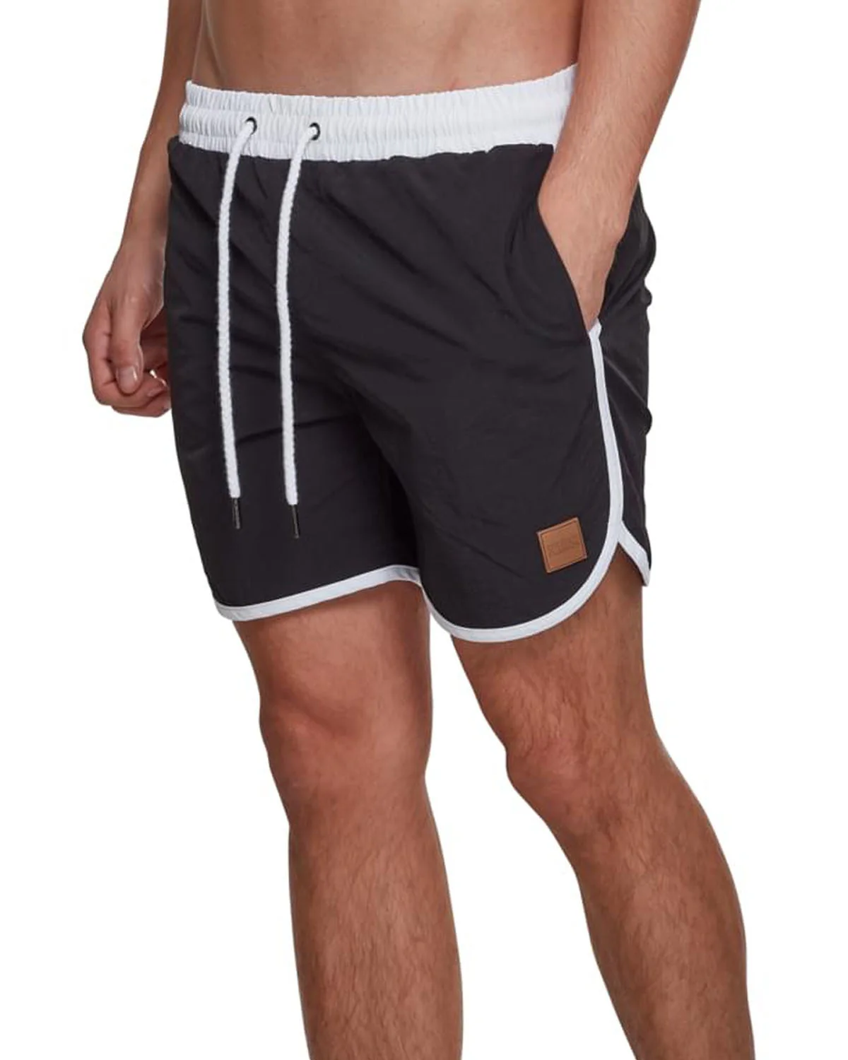 Retro uimashortsit - Musta/Valkoinen - Image 6
