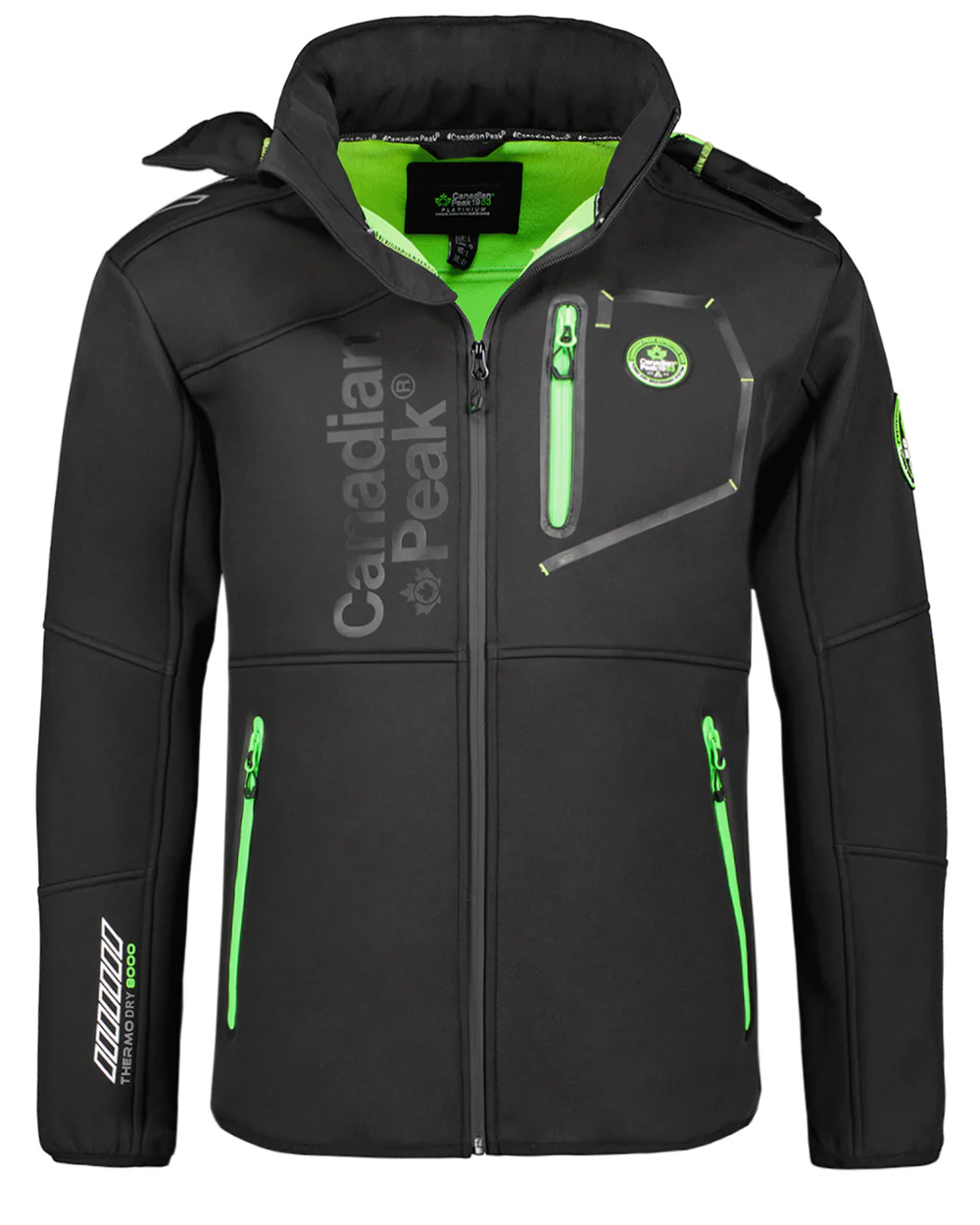 Royteak softshell-takki - Musta/Vihreä