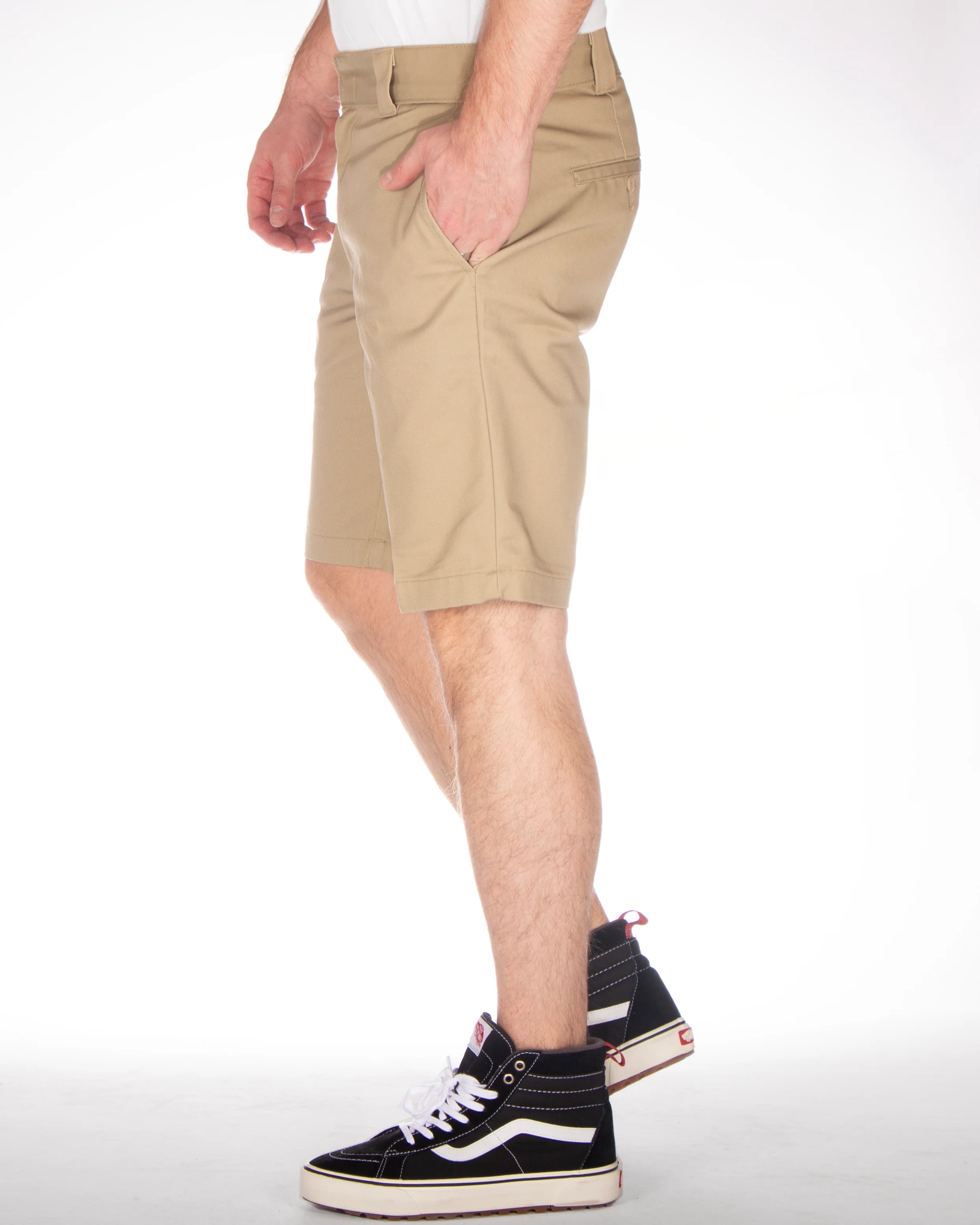 Slim fit Work shortsit - Khaki - Image 2