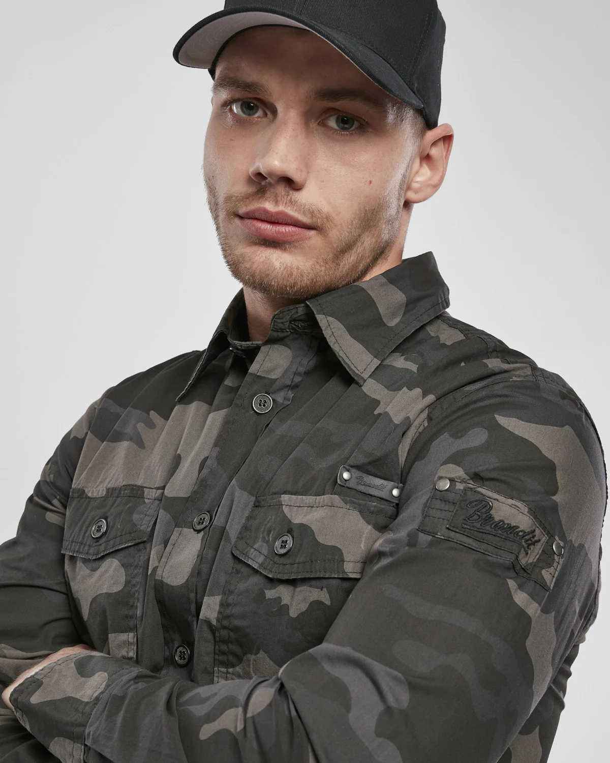 Slim worker kauluspaita - Tumma camo - Image 5