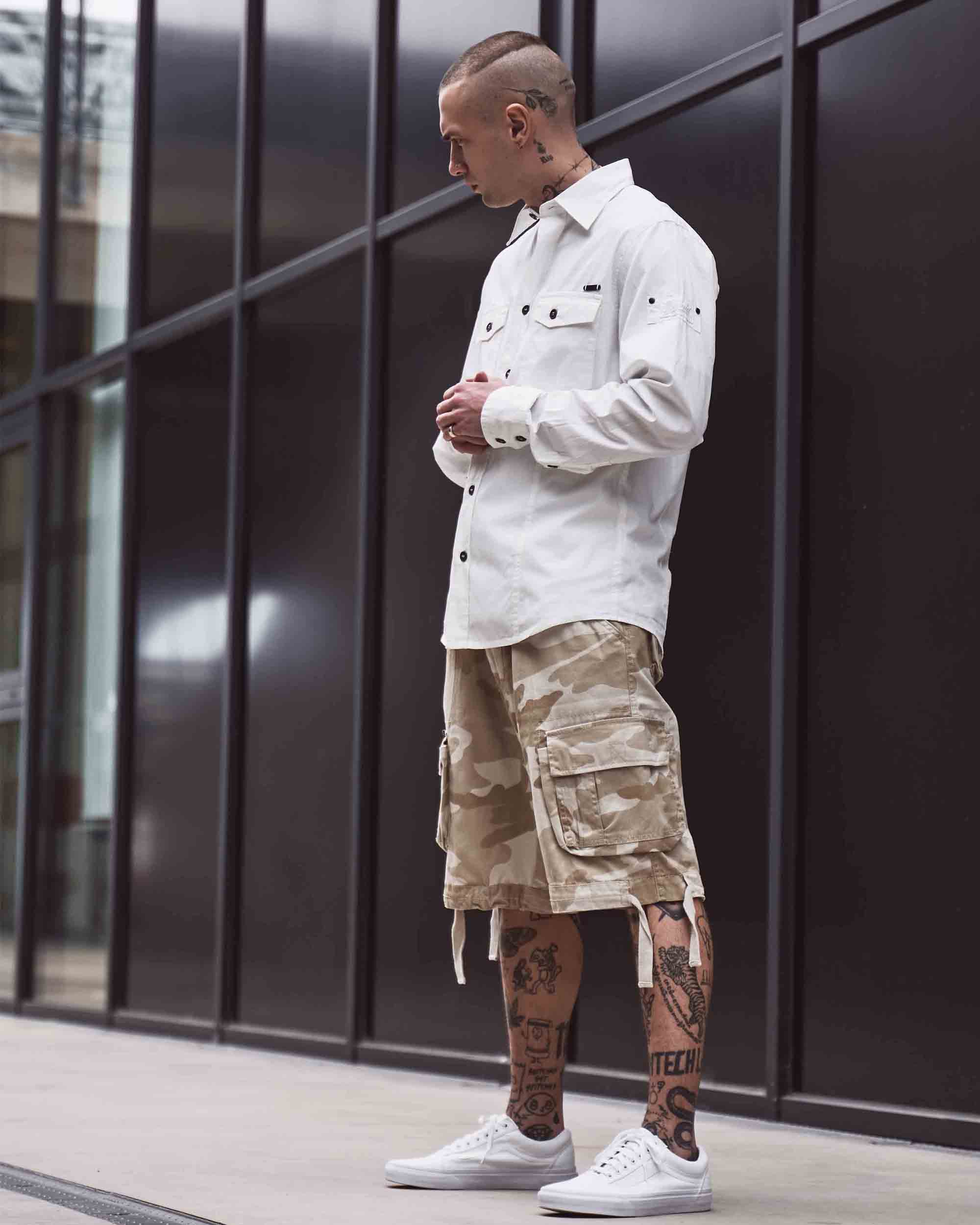 Slim worker kauluspaita - Valkoinen - Image 3