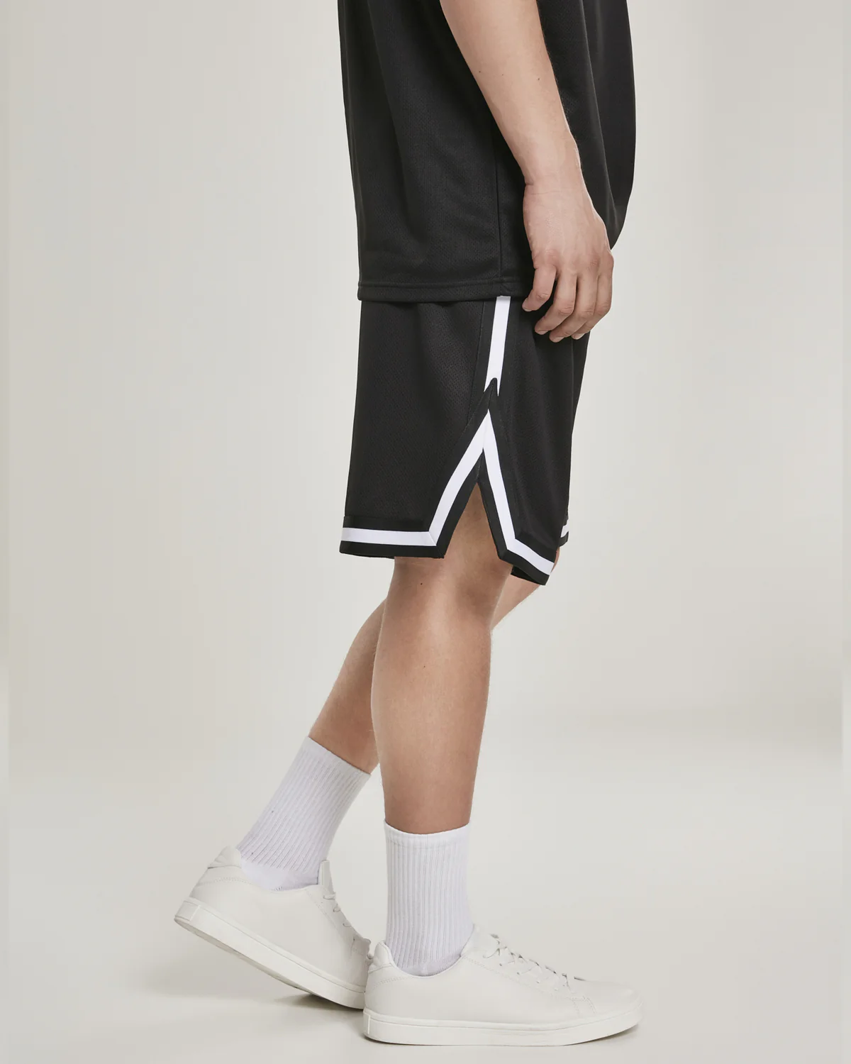 Stripe mesh shortsit - Musta/Valkoinen - Image 3