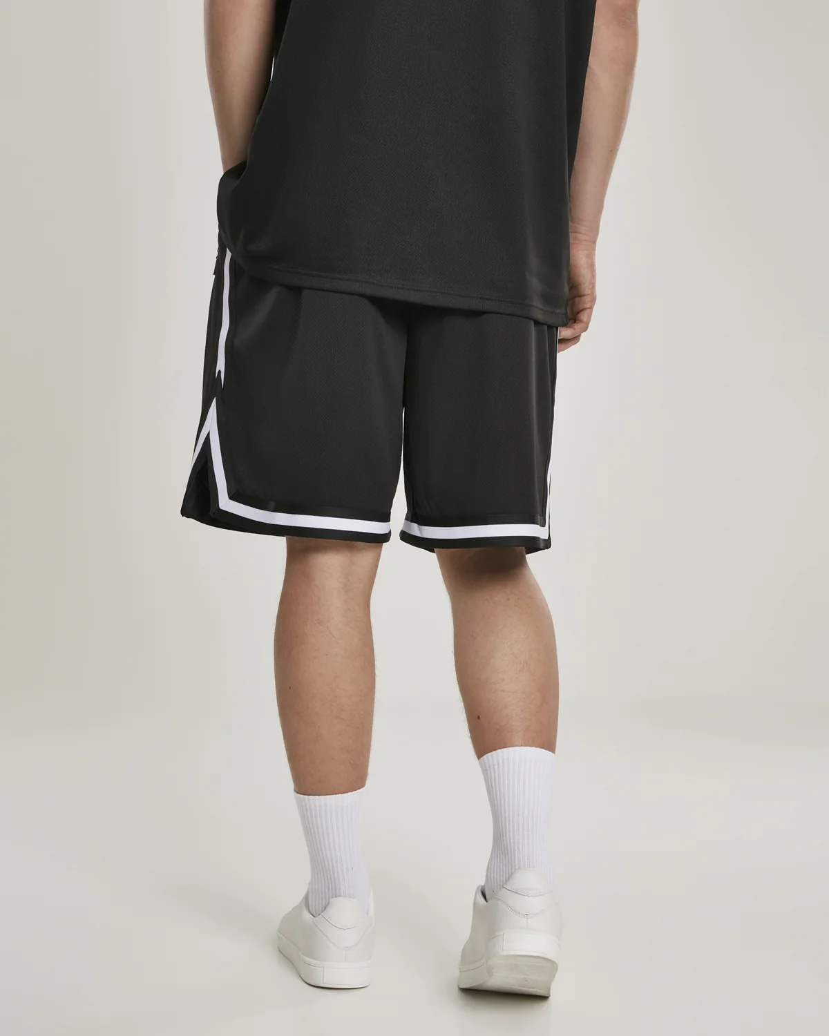Stripe mesh shortsit - Musta/Valkoinen - Image 4