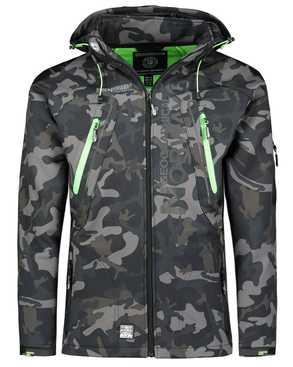 Techno softshelltakki - Camo/Vihreä