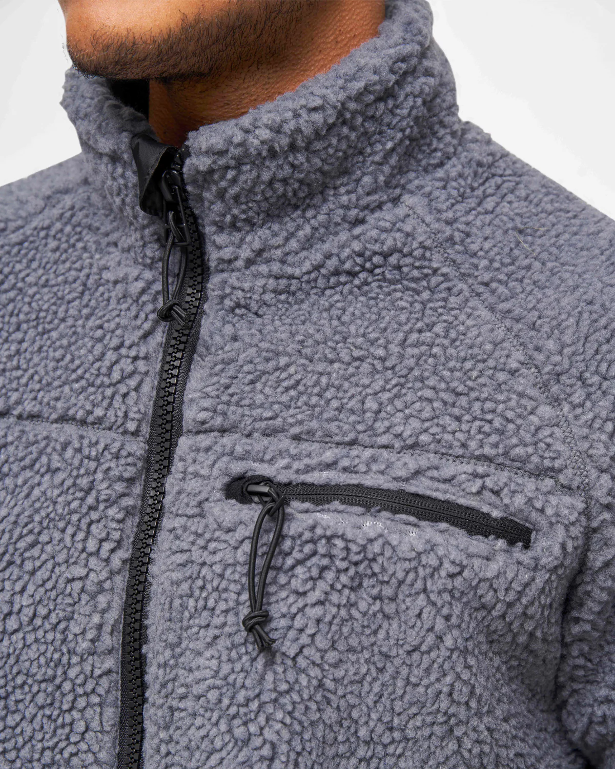 Teddyfleece takki - Harmaa - Image 3