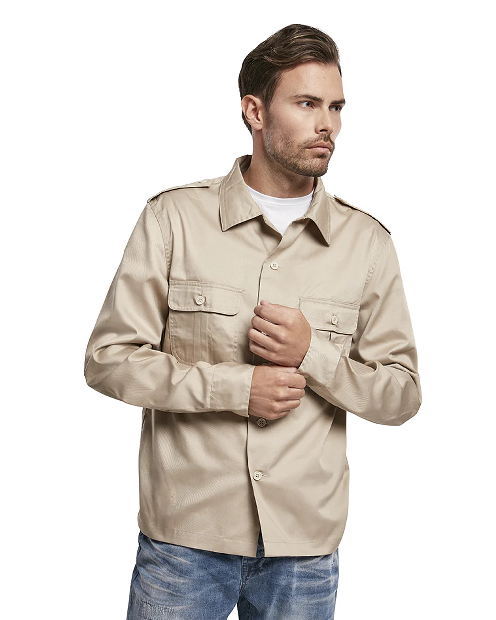 US kauluspaita - Beige - Image 3