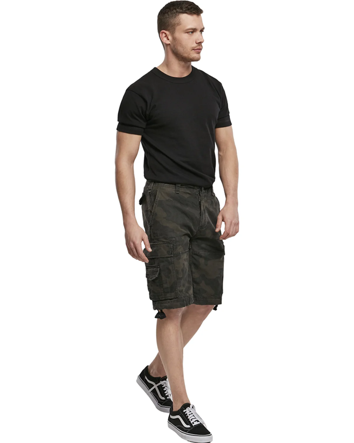 Vintage reisitaskushortsit - Tumma camo - Image 3