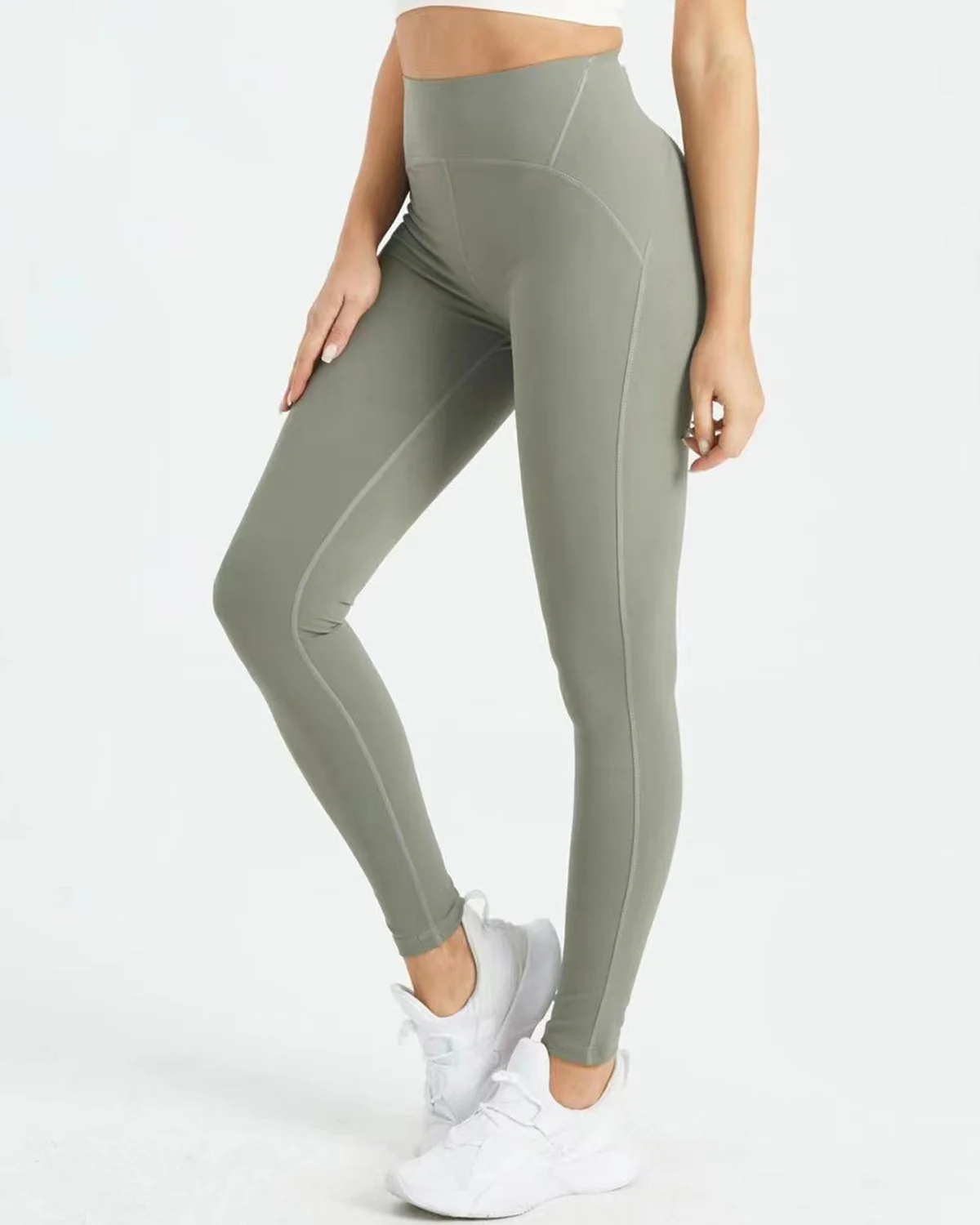 Zara korkeavyötäröiset leggingsit - Vihreä